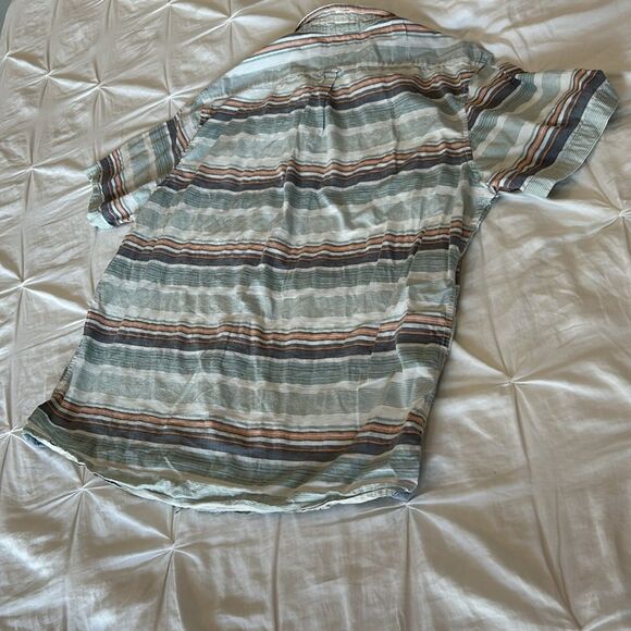 Grayers Clothiers Men's Light-Colored Short Sleeves Stripe Button-Up Shirt XXL - Picture 4 of 7